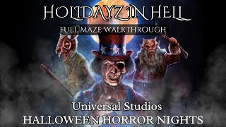 Holidays In Hell  Halloween Horror Nights 2023  Universal Studios Hollywood FULL MAZE WALK THROUGH [upl. by Solrac591]