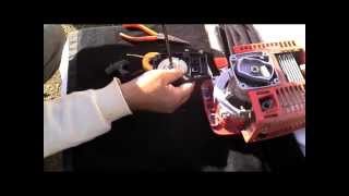 Broken starter rope Brushcutter part2 shindaiwa [upl. by Lennad]