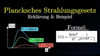 Das Plancksche Strahlungsgesetz  Erklärung Beispiel Physik [upl. by Damian]