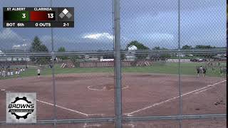 Clarinda Vs St Albert  Varsity Softball [upl. by Artinek]