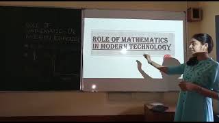 quotROLE OF MATHEMATICS IN MODERN TECHNOLOGYquot seminar presentation by Shubha S Revanakar [upl. by Ahsurej]