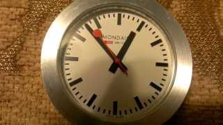 Mondaine Swiss Railway Travel Clock Quartz Ronda [upl. by Haidabez]