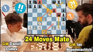 🔥 Magician Daniil Dubov easily Crushed Ian Nepomniachtchi in just 24 moves [upl. by Riocard]