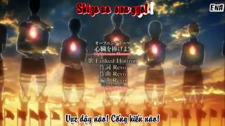 EnA Vietsub  Kara Shinzou wo Sasageyo  LINKED HORIZON  Anime Attack on Titan SS2  OP 1 Loop [upl. by Varuag]