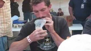 Raw Oyster Eating Contest at Fulton Texas Oysterfest [upl. by Refannej560]