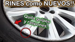 Como RESTAURAR los RINES del AUTO con RAYONES y RASPONES PROFUNDOS [upl. by Irahs394]