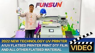 2022 New Technology UV Printer  A1UV Flatbed Printer Print DTF FILMAnd All Other Flatbed Material [upl. by Mackintosh]