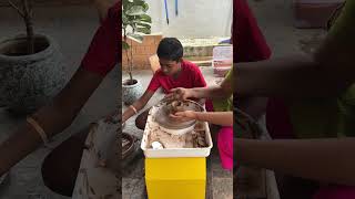 Easy pottery making pottery potterymaking kaviartstudio shorts yts [upl. by Rengia]