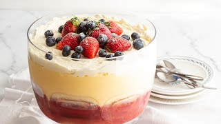 Super Easy Australian Trifle with Custard Simplified Recipe [upl. by Ave]