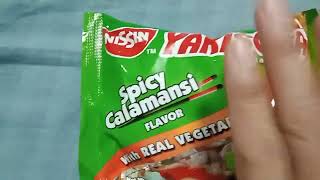 NISSIN YAKISOBASPICY CALAMANSI satisfying shorts [upl. by Anilas586]