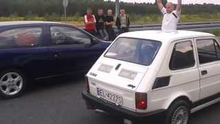 NISSAN ALMERA GTI VS FIAT 126 12 [upl. by Rogerio]