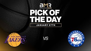 Lakers vs 76ers  Free NBA Pick by Kyle Purviance  Jan 27th [upl. by Ovatsug]