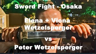 Sword Fight ElenaViona Wetzelsperger vs Peter Wetzelsperger [upl. by Halilahk459]