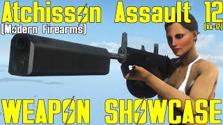 Fallout 4 Atchisson Assault 12 AA12  Weapon Mod Showcase [upl. by Naivatco279]