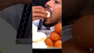 Sponge RASGULLA 🤤 So yum 😋 bigbites rasgulla nopoyt shorts mukbang eatingchallenge [upl. by Ahseetal266]