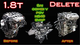 How to Delete SAi  Combi V  PCV  N249  EVAP  MK2 18t Swap Pt 5 [upl. by Richma520]