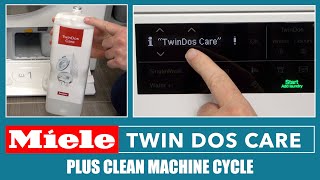 Miele Washing Machine TwinDos Maintenance amp Clean Cycle Demo [upl. by Blithe]