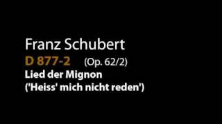 Schubert D 8772 Lied der Mignon Heiss mich nicht redenwmv [upl. by Hgielra629]