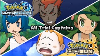 Pokemon UltraSun amp UltraMoon  All Trial Captains Battles HQ [upl. by Reeher]