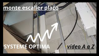 comment faire une monte escalier en placo ba13 système optima [upl. by Ithnan307]