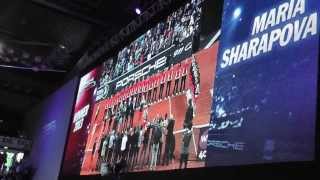 Maria Sharapova vs Li Na winner ceremony Part 2  Porsche Tennis Grand Prix 2013 [upl. by Elletsyrc]