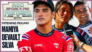 Barron Mamiya Imaikalani deVault Deivid Silva  MEO Rip Curl Pro Portugal Opening Round Replay [upl. by Einahpetse]