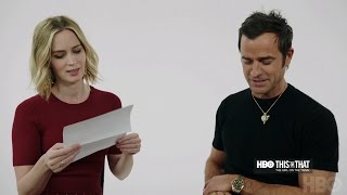 HBO Exclusive Access This or That with Emily Blunt and Justin Theroux [upl. by Hilliard]