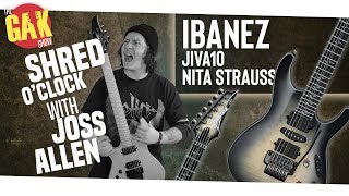 Ibanez JIVA10 Nita Strauss Deep Space Blonde  SHRED OCLOCK W JOSS ALLEN [upl. by Enyrhtak279]