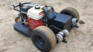 HOMEMADE RC LAWN MOWERROBOT LAWN MOWER [upl. by Leahcimsemaj]