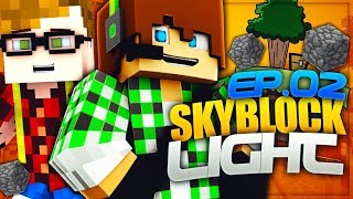 DOPPIO GENERATORE  Minecraft Skyblock Light con Surry e St3pny  E2 [upl. by Kamaria]