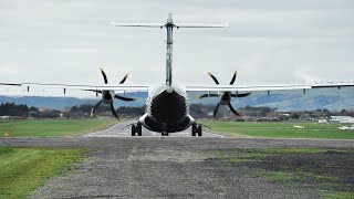 Air New Zealand ATR72 Soaring out from Palmerston North Airport amp Life Flight NZ Landing [upl. by Mulac]