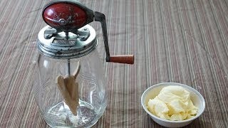 Making butter by hand with Dazey Butter Churn [upl. by Granny168]