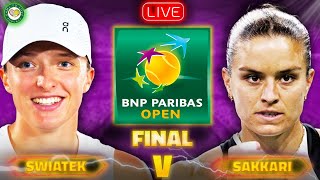 SWIATEK vs SAKKARI  WTA Indian Wells 2024 Final  LIVE Tennis PlayByPlay Stream [upl. by Llenroc]