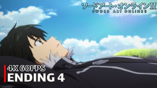 Sword Art Online  Ending 4 4K 60FPS  Creditless  CC [upl. by Phalan]