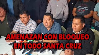 Paro indefinido de micreros continúa amenazan con bloqueo en todo Santa Cruz [upl. by Helene]