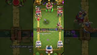 Log bait user gets predicted 3 times💀💀💀 clashroyale shorts [upl. by Lodovico]