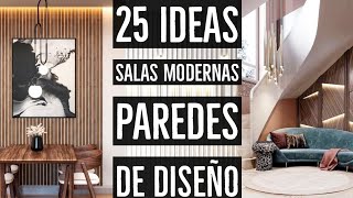 25 IDEAS PARA DECORAR SALAS MODERNAS y ELEGANTES CON DISEÑOS de PAREDES de MADERA  DECORACION 2023 [upl. by Geddes]