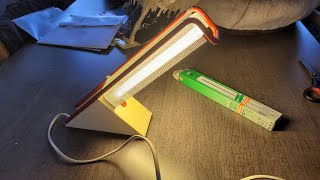 Luminaire fluorescent FLUOREV 1×911W G23 Rare  80s [upl. by Reve938]