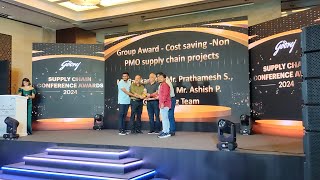 Award  Receiving award for best cost saving project  Godrej and Boyce awards 2024 [upl. by Riggins]