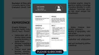 how to create a resume on microsoft word  curriculum vitae free [upl. by Arykat]