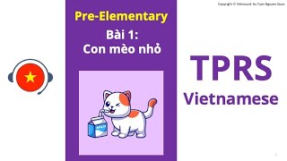 🇻🇳 TPRS Vietnamese PreElementary Level Lesson 1 Con mèo nhỏ [upl. by Noby603]