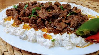 Alinazik Tarifi Etli Antep Usulü  Ali Nazik Nasıl Yapılır  Alinazik Kebap  Antep Yemekleri [upl. by Damiano]