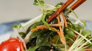 Seaweed Salad with Japanesestyle Dressing Recipe Nutritious Wakame Salad  Cooking with Dog [upl. by Mathi]