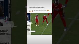 Wow The best kicker in college football is a Woman Watch until the end watchnow foryou seo diy [upl. by Salomie]