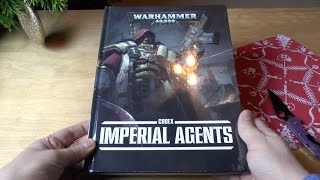 Imperial Agents Codex  Unboxing amp First Look WH40K [upl. by Ahsinit]