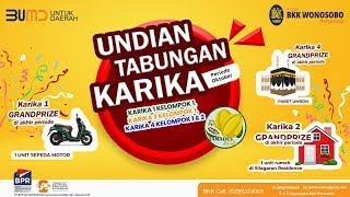 UNDIAN TAMADES KARIKA TAHAP 7 BULAN NOVEMBER PT BPR BKK WONOSOBO PERSERODA [upl. by Baggott]