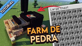 FARM DE PEDREGULHO 100 AUTOMÁTICA   TUTORIAL Minecraft [upl. by Husch]