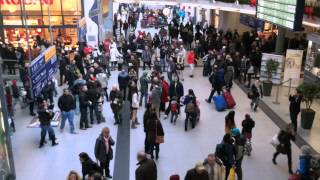 Freeze Flash Mob at Bahnhof Nürnberg HD [upl. by Naujik]