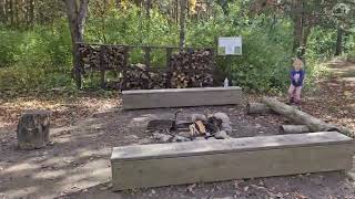 Ice Age Trails backpacking site at the Lapham Peak unit in the Kettle Moraine State Forest WI [upl. by Ellenor642]