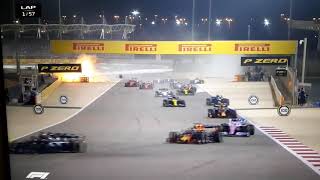 Grosjean Crash Bahrain 2020 [upl. by Allemac]